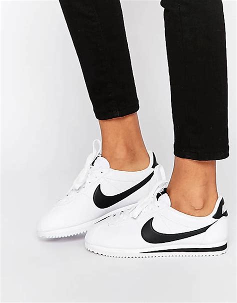 nike cortez weiße sneaker aus leder